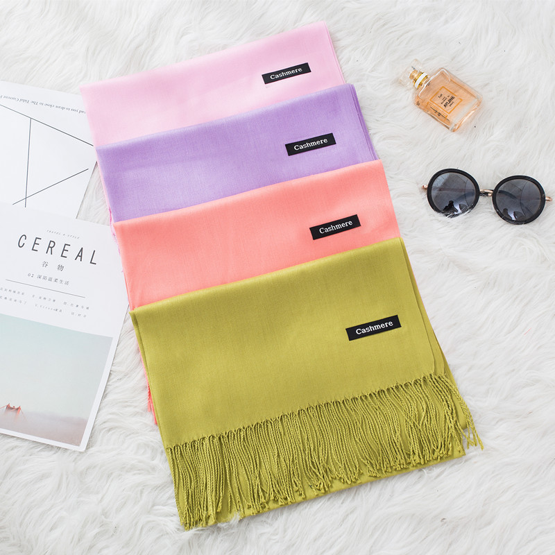 Cashmere Scarf - Модный однотонный женский шарф 2020, зимние
