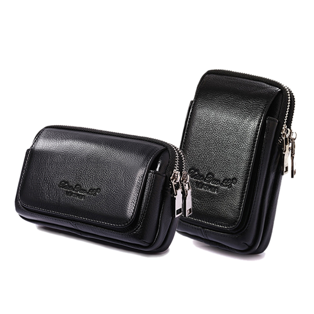Leather Wallet Men - Мужская поясная сумка из натуральной кожи,