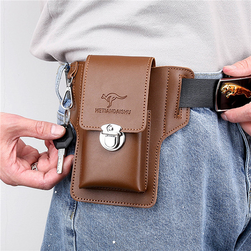 Мужская сумка на ремне для тел – обзор и цена Leather Wallet Men