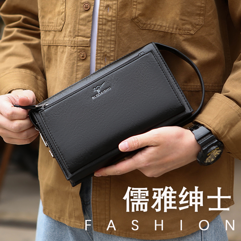 Новая мужская сумка-клатч с ко – обзор и цена Leather Wallet Men